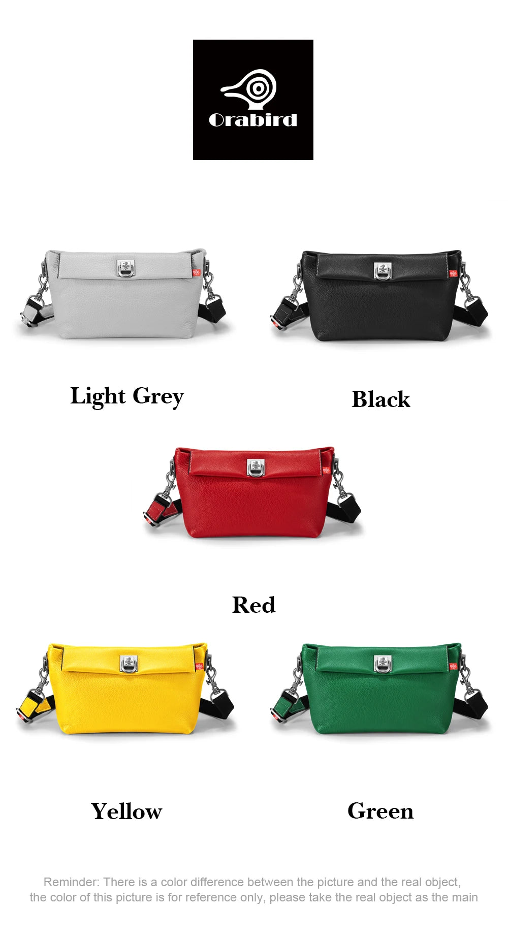 Orabird Casual Women's Crossbody Bag Genuine Cow Leather Fashion Ladies Small City Shoulder Handbags Luxury Designer Bags Brand