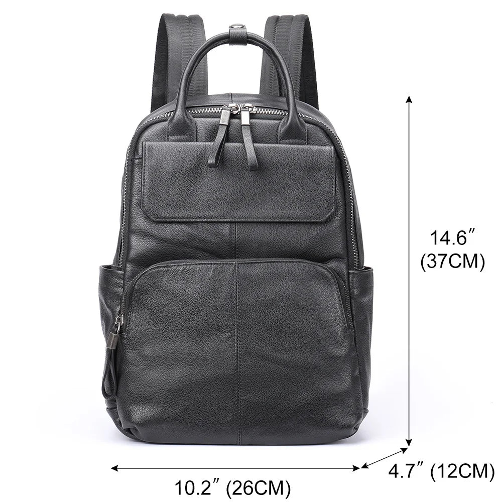 Laptop Bag 13.3 Inch/ Leather Men's Backpack/ Anti-Theft Backpack/ Schoolbag