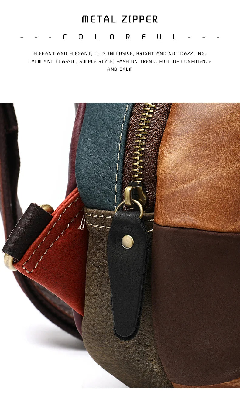 MAHEU Unique Design Woman Chest Bag Single Shoulder Bag Party Bags  Genuine Leather Crossbody Pack Sling Bag With Earphone Hole