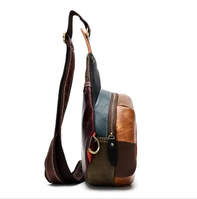 MAHEU Unique Design Woman Chest Bag Single Shoulder Bag Party Bags  Genuine Leather Crossbody Pack Sling Bag With Earphone Hole