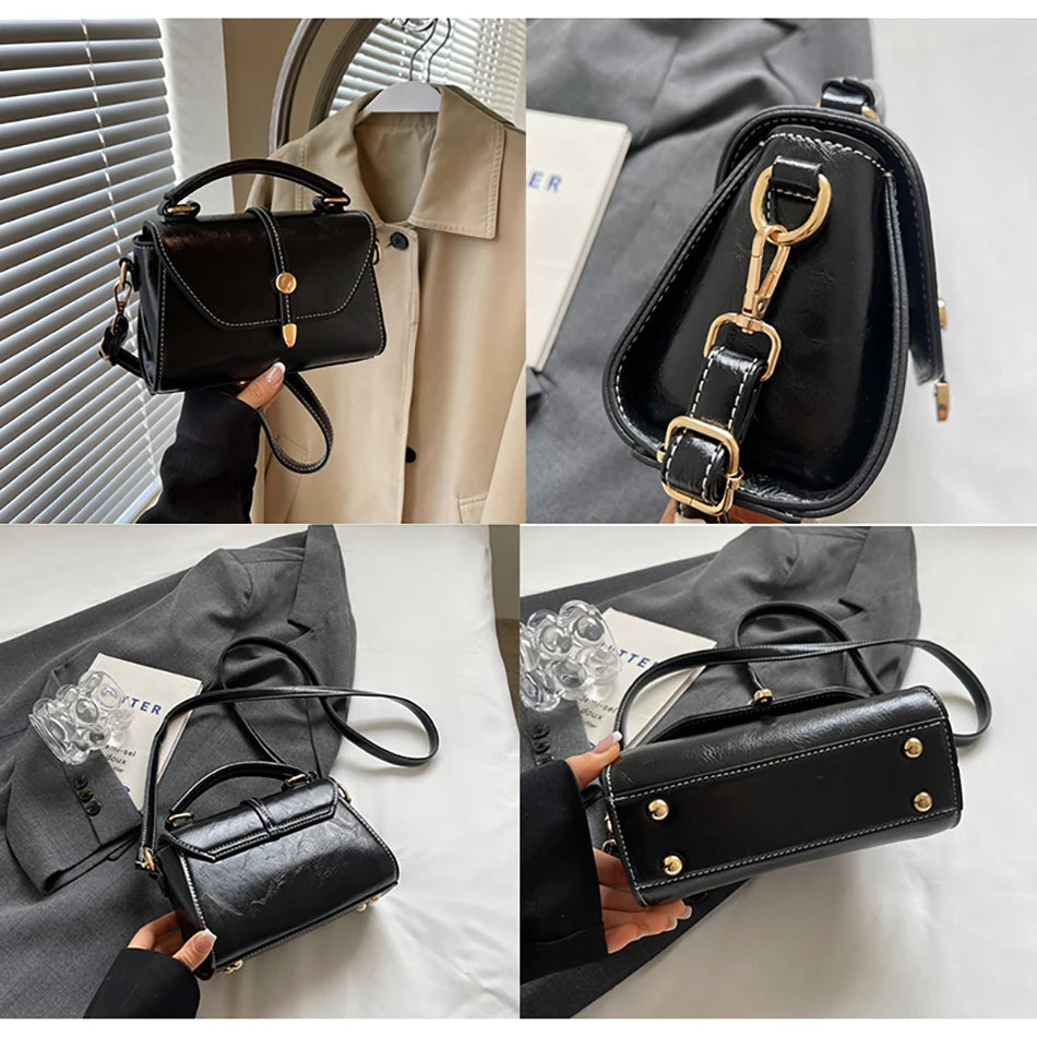 New High Quality Cowhide Women's Handbag Fashionable Casual Female Shoulder Bags Luxury Designer Girls Diagonal Straddle Bag Sac