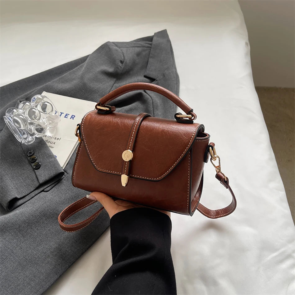 New High Quality Cowhide Women's Handbag Fashionable Casual Female Shoulder Bags Luxury Designer Girls Diagonal Straddle Bag Sac