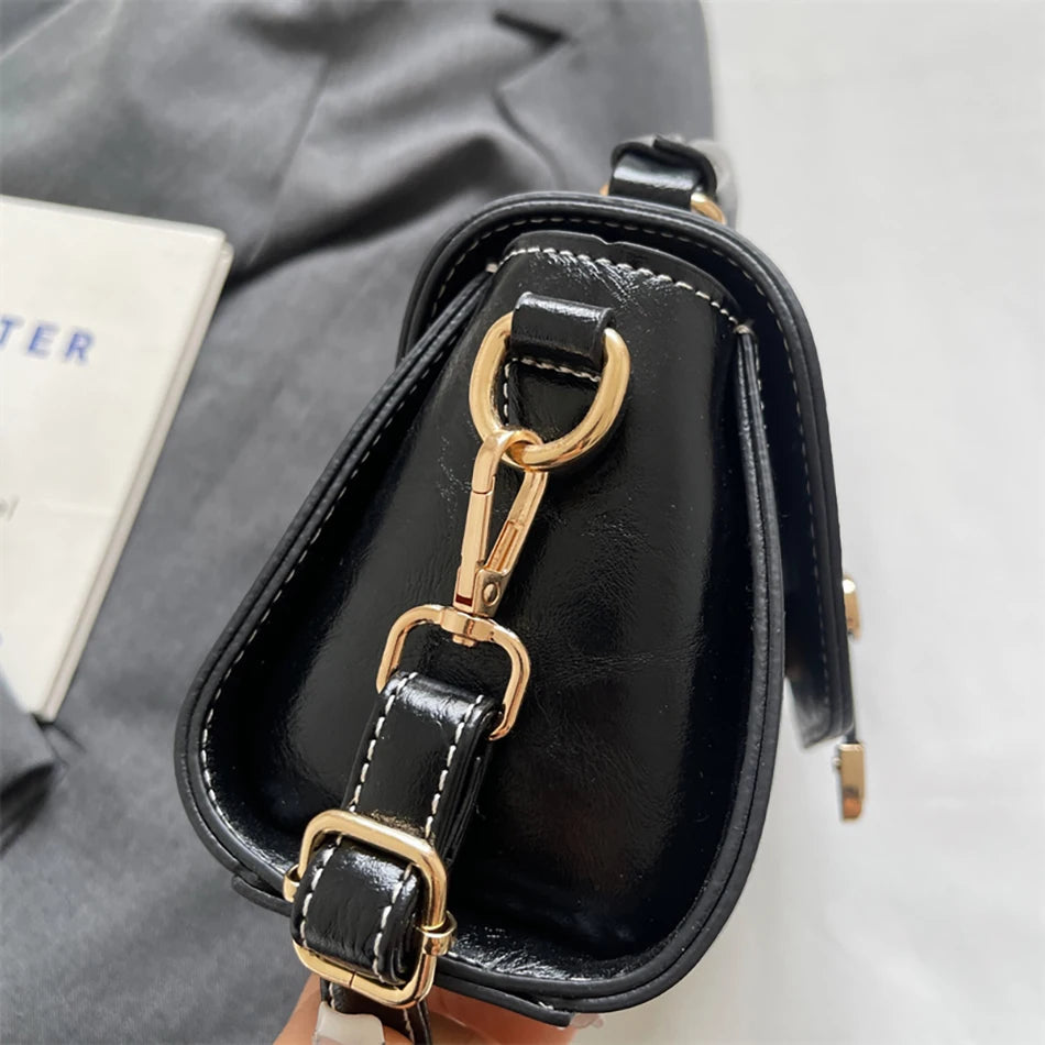 New High Quality Cowhide Women's Handbag Fashionable Casual Female Shoulder Bags Luxury Designer Girls Diagonal Straddle Bag Sac